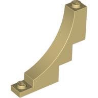 Lego Brick Curved 1 x 5 x 4 Inverted / Tan