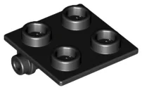 Hinge Brick 2 x 2 Top Plate Thin / Black