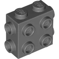 Brick Special 1 x 2 x 1 2/3 with 8 Studs on 3 Sides / Dark Bluish Gray