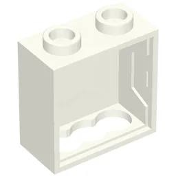 Light Cabinet 2 x 2 with Lamp Holes, 1 x 2 x 1 2/3 (Sign Back) / White