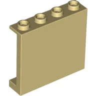 Panel 1 x 4 x 3 [Side Supports / Hollow Studs] / Tan