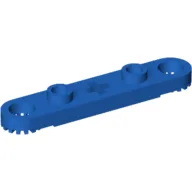 Technic Plate 1 x 5 with Toothed Ends, 2 Studs and Center Axle Hole / Blue