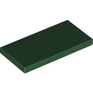 Tile 2 x 4 with Groove / Dark Green