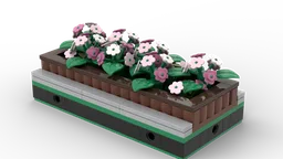 Modular Flowerbed Pink and White.
