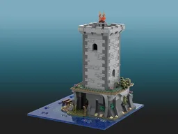 Medieval island lighthouse