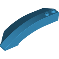 Lego Brick Wedged, Curved 8 x 3 x 2 Open Right / Dark Azure