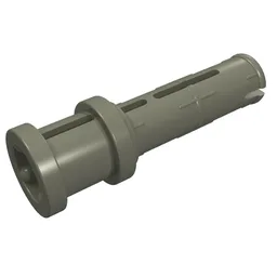 Technic Pin Long with Friction Ridges Lengthwise and Stop Bush [3 Lateral Holes, Big Pin Hole] / Dark Gray