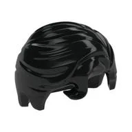 Hair Swept Right with Front Curl / Black