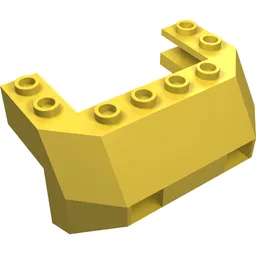 Train Front Sloping Base / Yellow