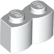 Brick Special 1 x 2 Palisade [aka Log] / White