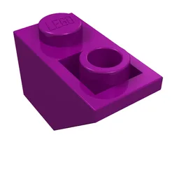 Brick Sloped Inverted 45° 2 x 1 / Purple