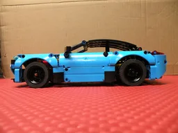 42098 Blue Car with rear end lowered