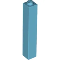 Brick 1 x 1 x 5 with Solid Stud / Medium Azure