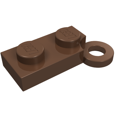 Lego Hinge Plate 1 x 4 Swivel Base with Hole / Brown