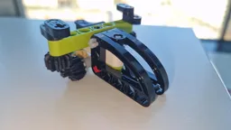 Drone with working propellers