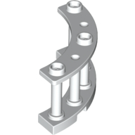 Lego Fence Spindled 4 x 4 x 2 Quarter Round with 3 Studs / White