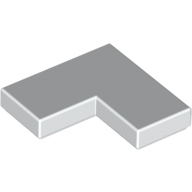 Lego Tile 2 x 2 Corner / White