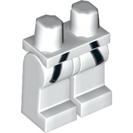 Lego Hips and White Legs with Judo Black Belt Ends Print / White