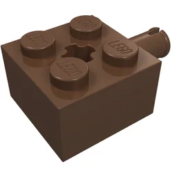Brick Special 2 x 2 with Pin and Axle Hole / Brown