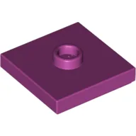 Plate Special 2 x 2 with Groove and Center Stud (Jumper) / Magenta