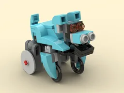 blue robot pig