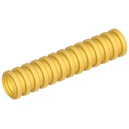 Hose, Ribbed 7mm D. 4L / 3.2cm / Metallic Gold