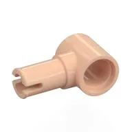 Technic Pin Connector Hub with 1 Pin with Friction Ridges Lengthwise [Centered Friction Ridge] / Light Nougat