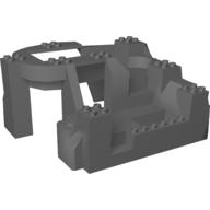 Lego Duplo Baseplate Raised 14 x 16 x 8 with Rock Mountain Zoo Habitat, without Toolo Holes / Dark Bluish Gray