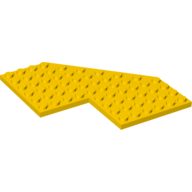 Lego Wedge Plate 10 x 10 with 4x4 Cutout and Cut Corner / Yellow