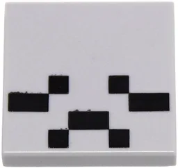 Tile, Modified 2 x 2 Inverted with Black Squares and Rectangles Pattern (Minecraft Dried Ghast Face)