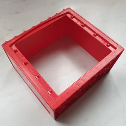 Duplo Building Door Frame / Entryway with Double Doorway and 4 x 8 Studs on Top / Red
