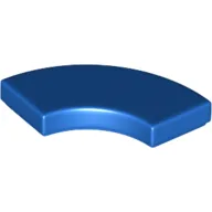 Tile 2 x 2 Curved, Macaroni / Blue