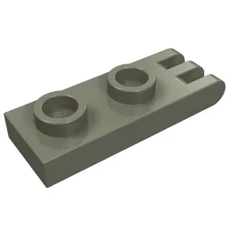 Hinge Plate 1 x 2 with 3 Fingers [Hollow Studs] / Dark Gray