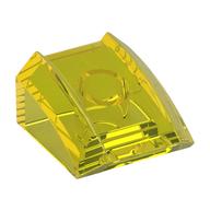 Lego Brick Curved 2 x 2 with Lip, No Studs / Trans-Yellow