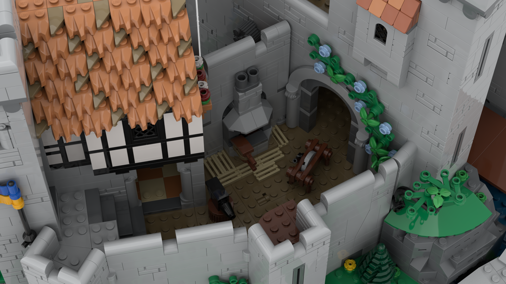 Lego Blacksmith accessories for the Lion Knights Castle