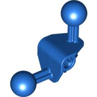 Lego Large Figure Skeletal, Limb, Angular 90°, 4 x 4 x 2 with 2 Ball Joints, and Axle Hole / Blue
