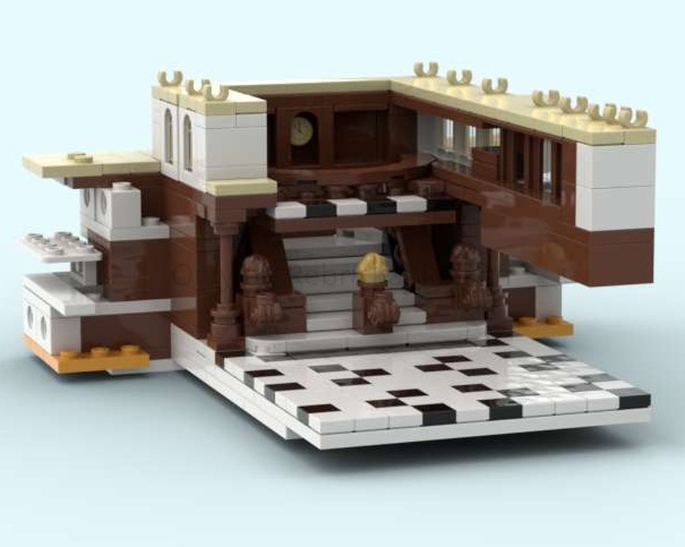 Lego Titanic Grand Staircase, Dome roof and Funnel modification.