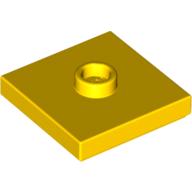 Lego Plate Special 2 x 2 with Groove and Center Stud (Jumper) / Yellow