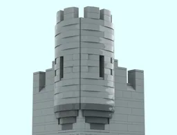 Crenellated Round Turret
