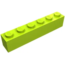 Brick 1 x 6 / Lime