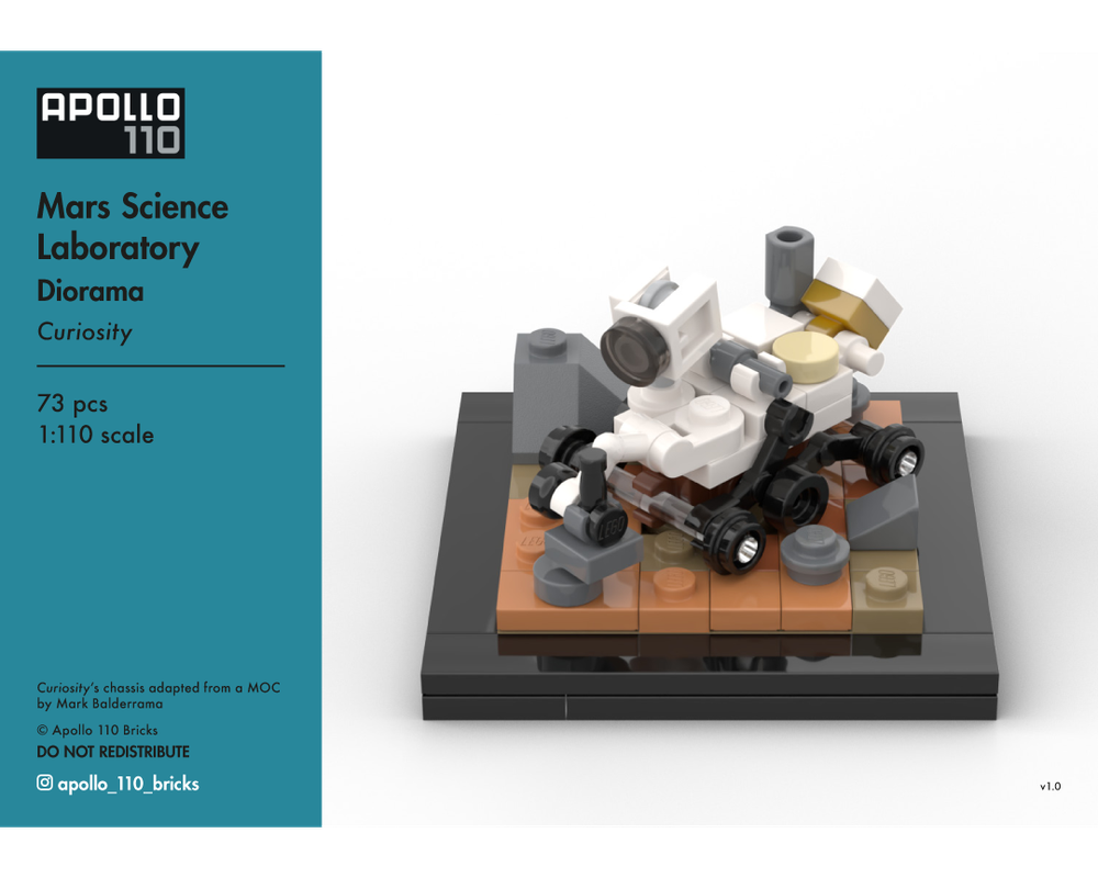 Lego Mars Science Laboratory Diorama – Curiosity [1:110 scale]