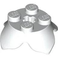 Plant, Leaves, Round 2 x 2 x 2/3 with + Axle Hole and 4 Leaf Extensions / White