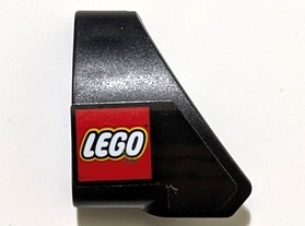 Lego Technic, Panel Curved # 9 3 x 3 Tapered Left with LEGO Logo Pattern (Sticker) - Sets 42151 / 42162
