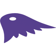 Lego Neckwear Cape, 6 Points Feathered, Dark Purple Back [Traditional Starched Fabric] / Magenta