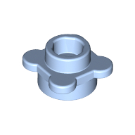 Lego Plant, Flower, Plate Round 1 x 1 with 4 Petals / Bright Light Blue