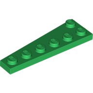 Lego Wedge Plate 6 x 2 Right / Green