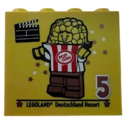 Brick 2 x 4 x 3 with 'LEGOLAND Deutschland Resort 5 2024' (Besuchsmeister Bronze) Print / Yellow
