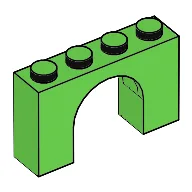 Brick Arch 1 x 4 x 2 / Bright Green