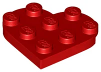 Plate Angled 3 x 3 with Heart Shape