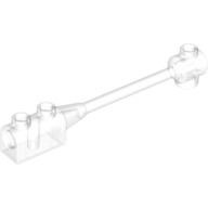 Lego Bar 1 x 8 with Brick 1 x 2 Curved Top End (Axle Holder Inside Small End) / Trans-Clear